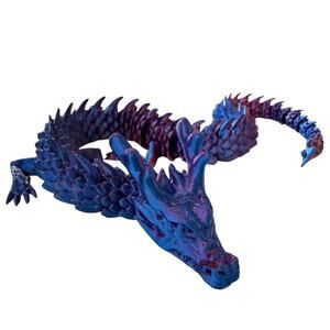 Horned Dragon 3D Printed Iridescent Purple NEW